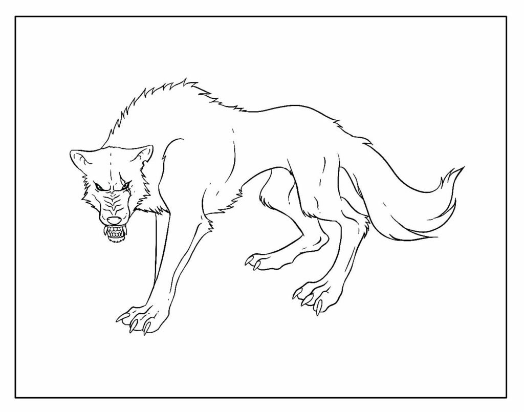 desenhos de lobo para colorir e pintar 5