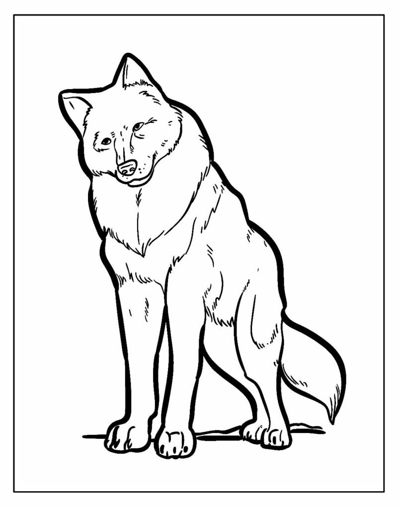 desenhos de lobo para colorir e pintar 6