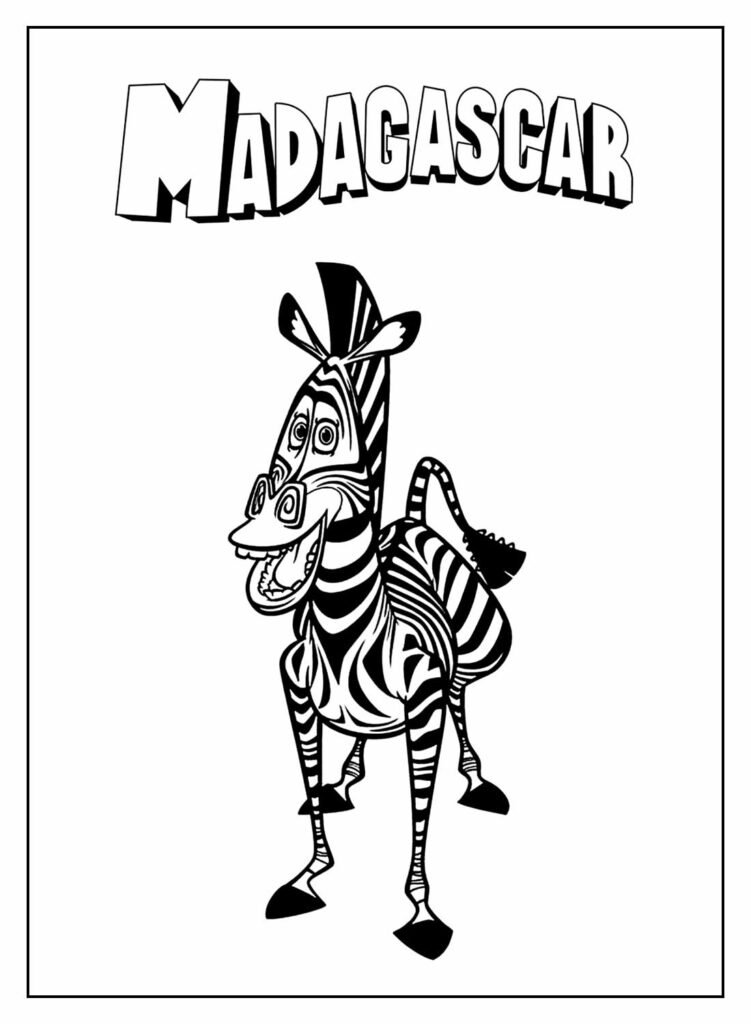 desenhos de madagascar para colorir 20