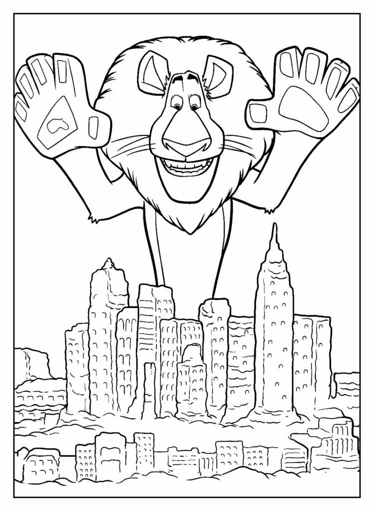 desenhos de madagascar para colorir 27