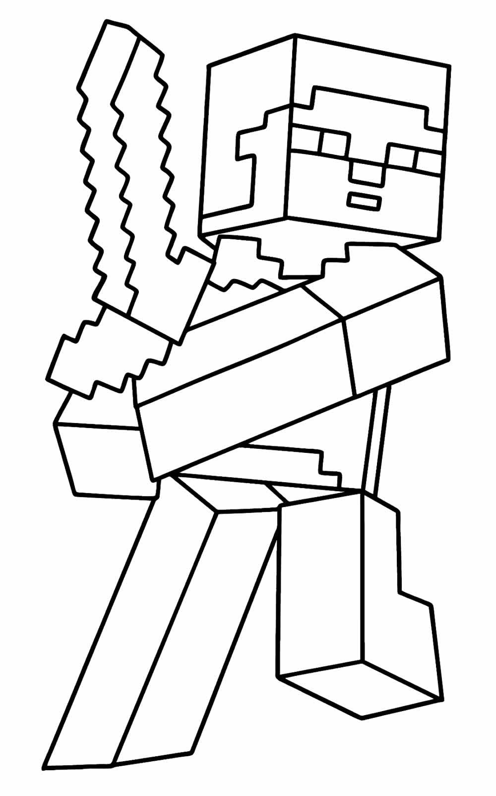 Desenhos de Minecraft para Colorir e Imprimir