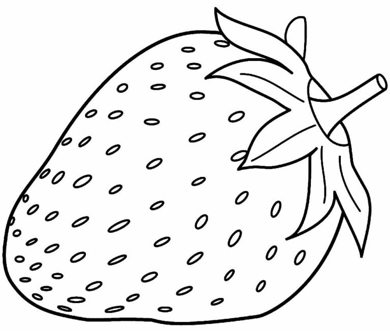 Desenhos de Morango para Colorir e Imprimir