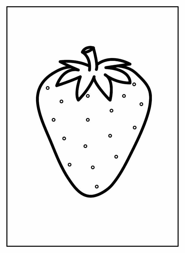 desenhos de morango para colorir 2