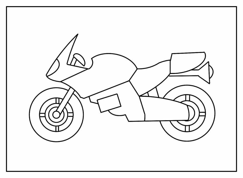 Desenhos de motos para colorir para crianças