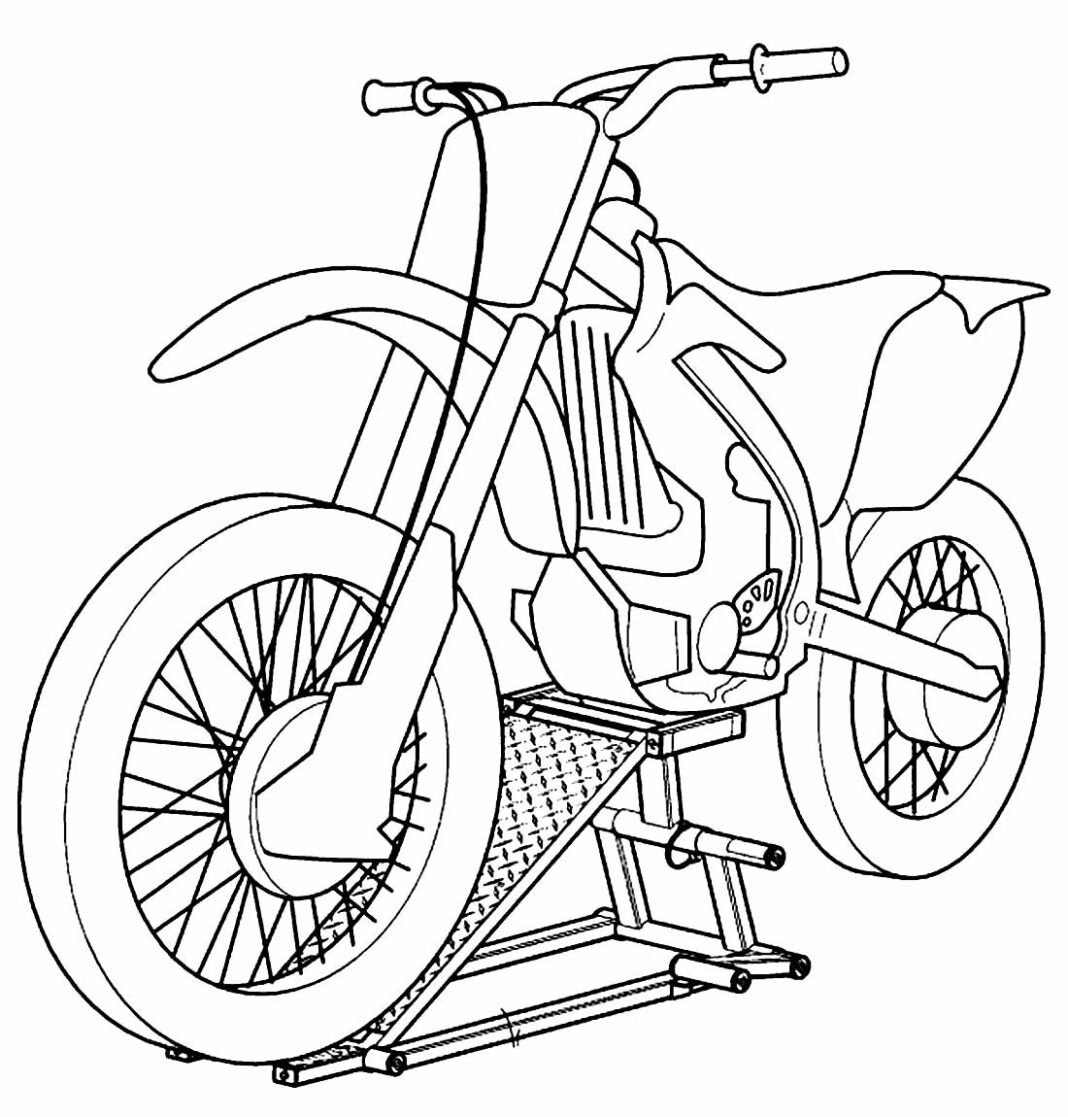 Desenhos de Moto para Colorir e Imprimir