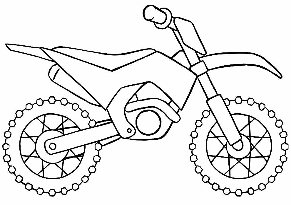 Desenhos de Moto Para Crianças para Colorir e Imprimir