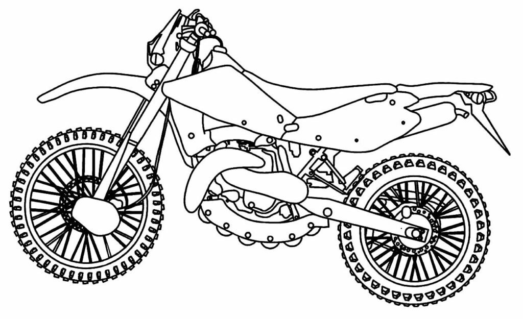 Desenho de motos para colorir para crianças