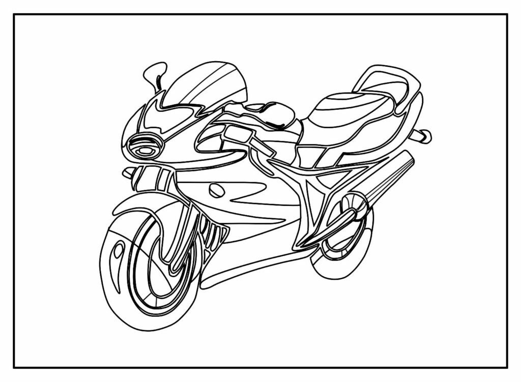 Páginas para colorir de motocicleta imprimíveis gratuitas para crianças -  GBcoloring