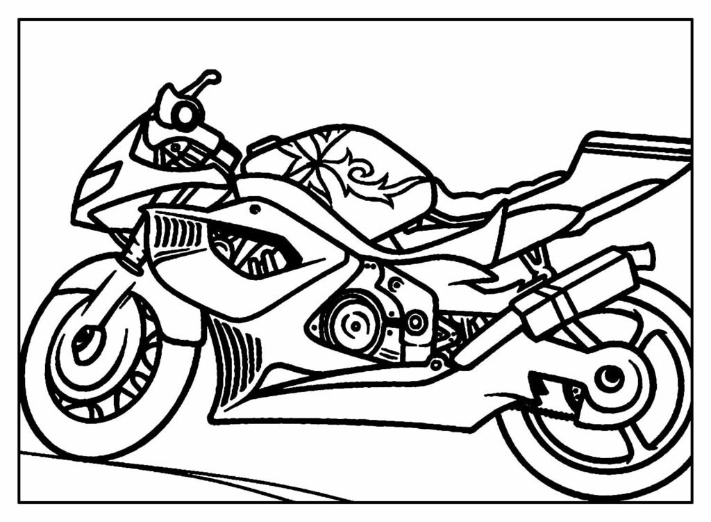 Desenhos de motos para colorir