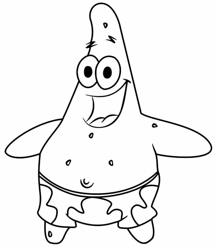 Desenho Imprimir e Pintar Patrick Estrela - Desenho para Colorir