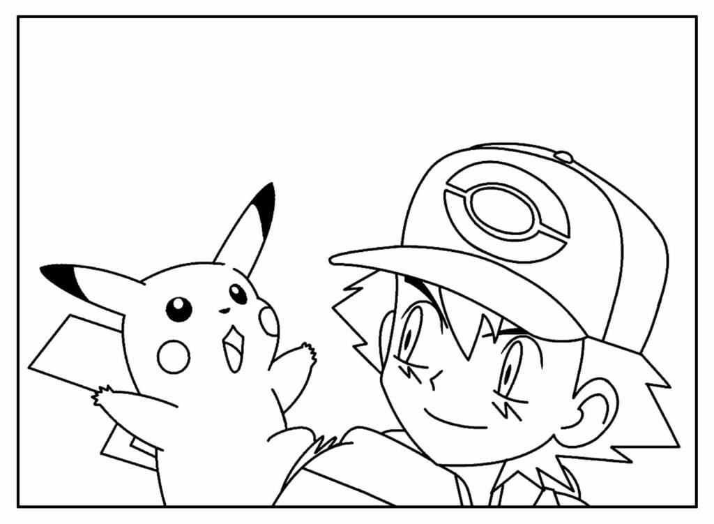 desenhos de pikachu para colorir 12