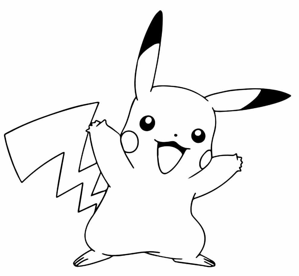 desenhos de pikachu para colorir 2