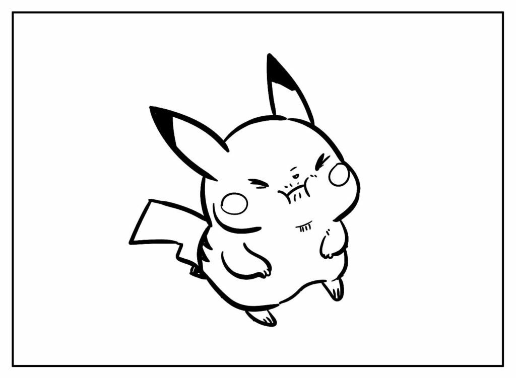 desenhos de pikachu para colorir 20