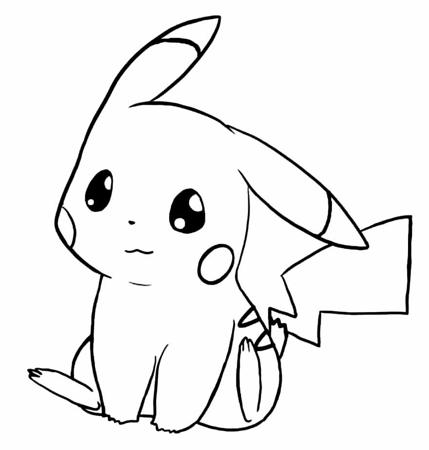 Desenhos do Pikachu para imprimir e colorir