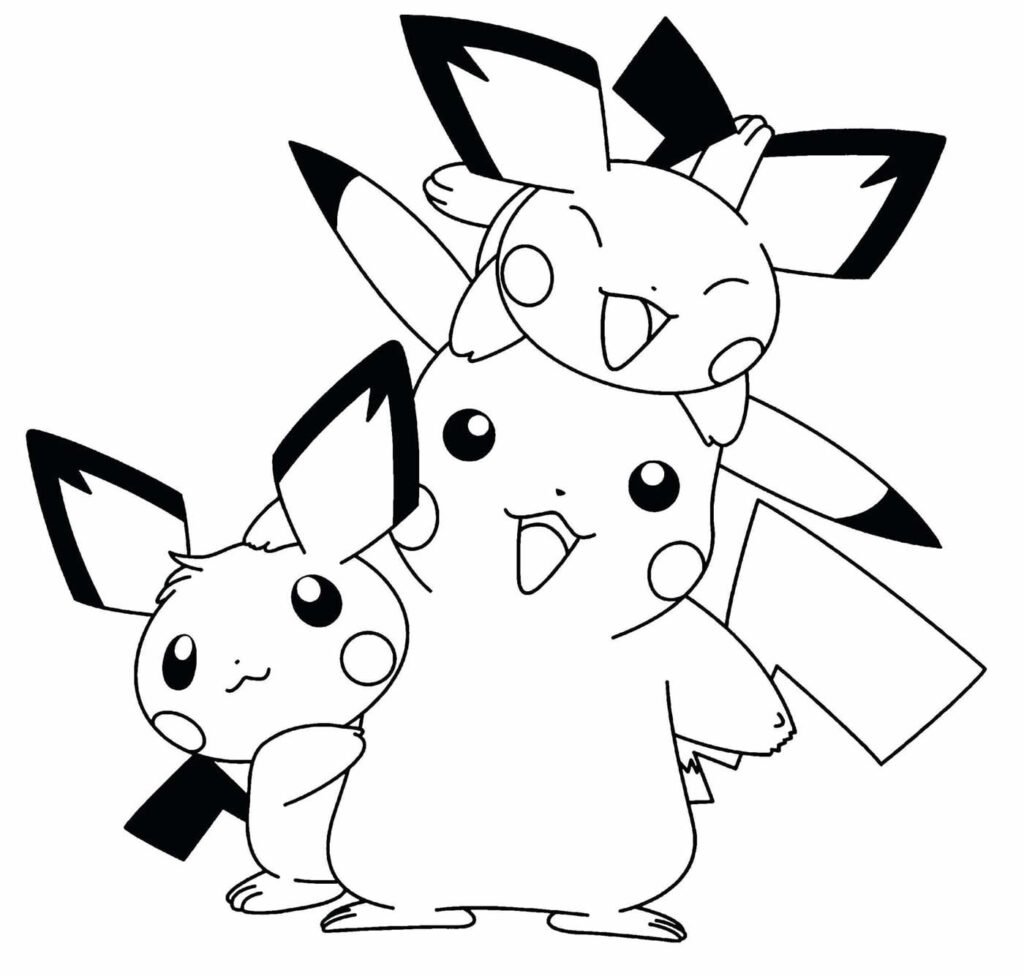 desenhos de pikachu para colorir 25