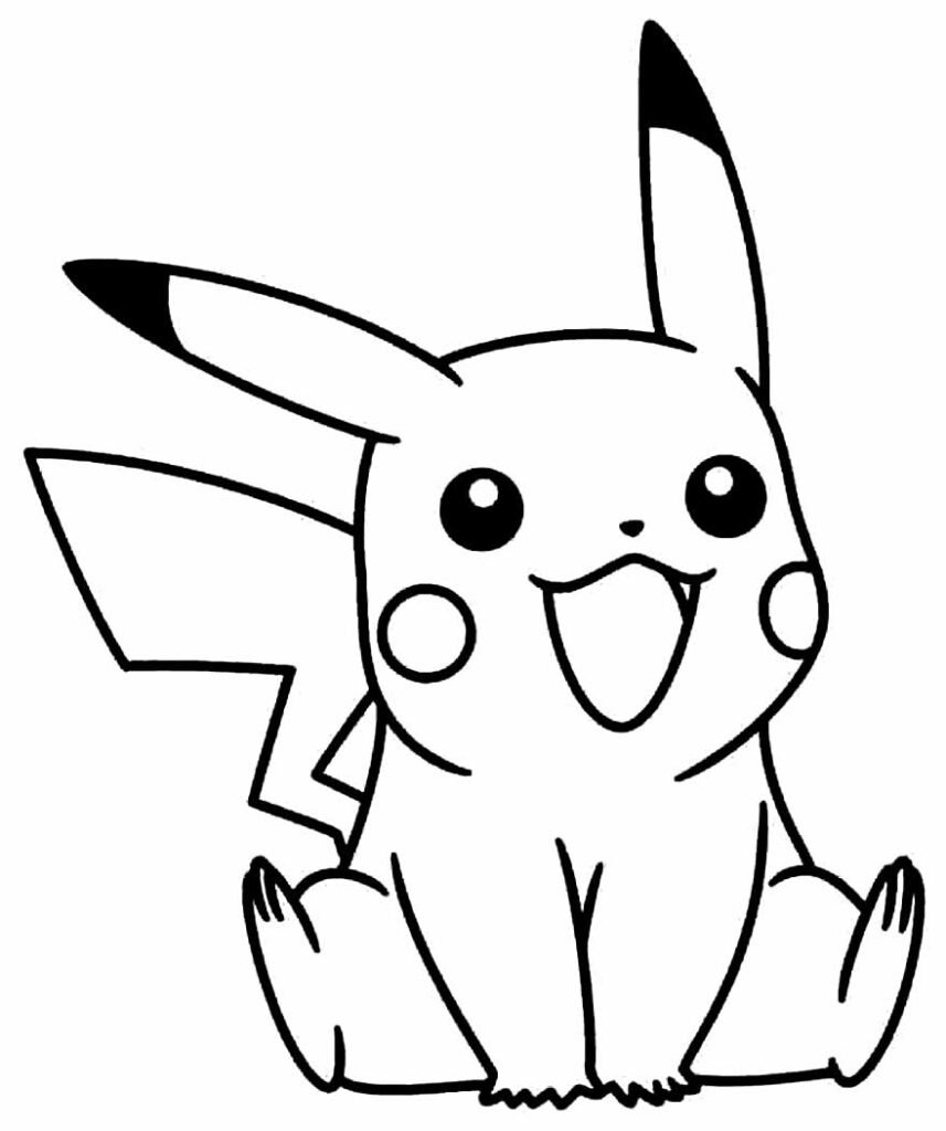 Pikachu para colorir - Desenhos Imprimir