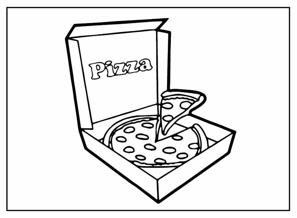 desenhos de pizza para colorir 17