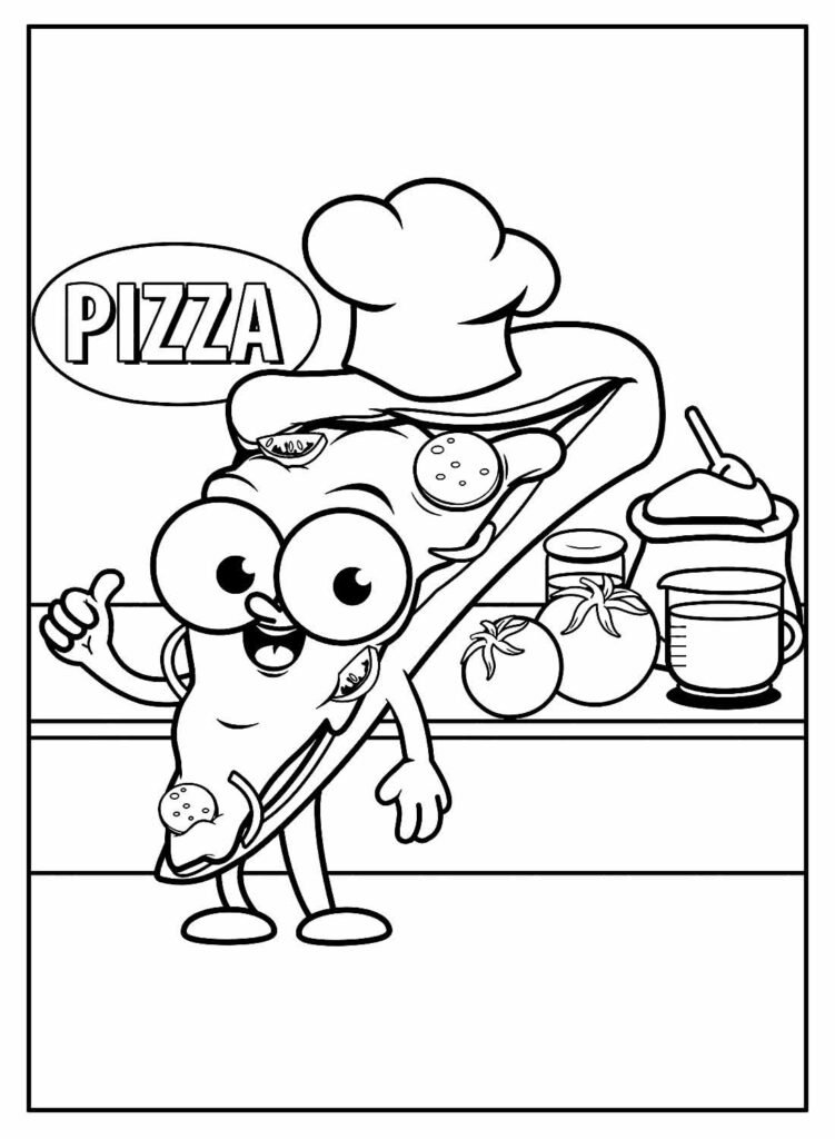 desenhos de pizza para colorir 19