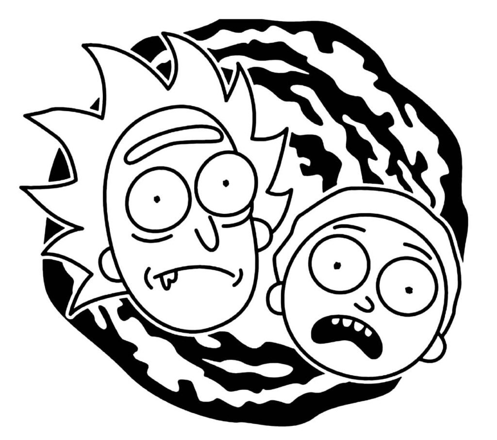 desenhos de rick e morty para colorir 10