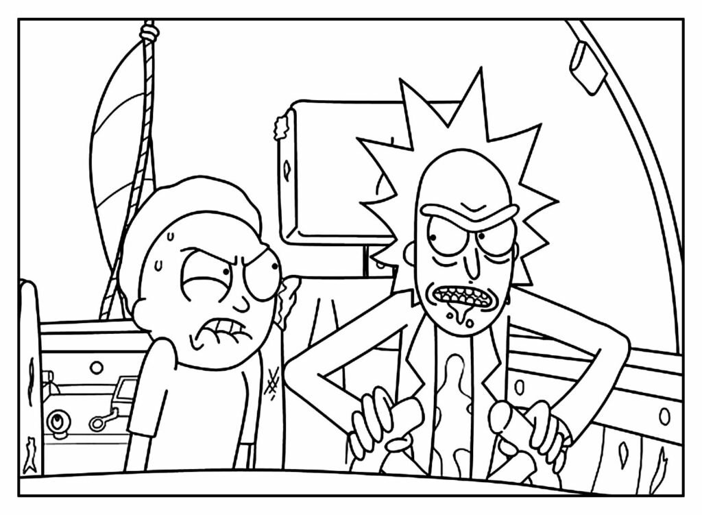 desenhos de rick e morty para colorir 17