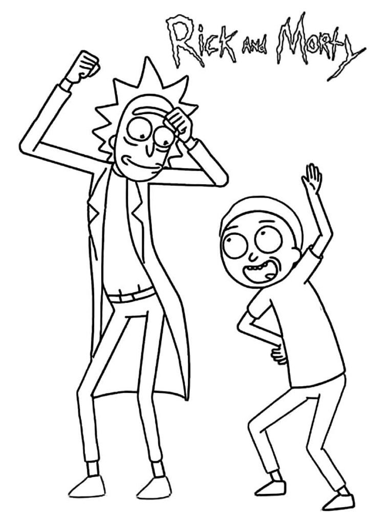 desenhos de rick e morty para colorir 2