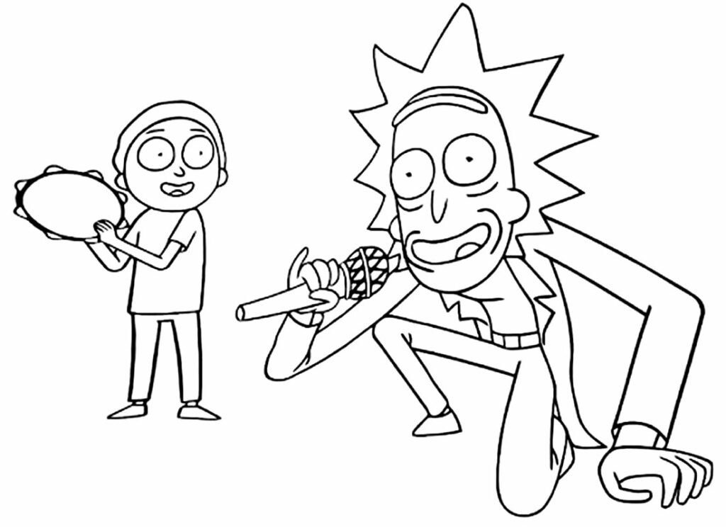 desenhos de rick e morty para colorir 2000