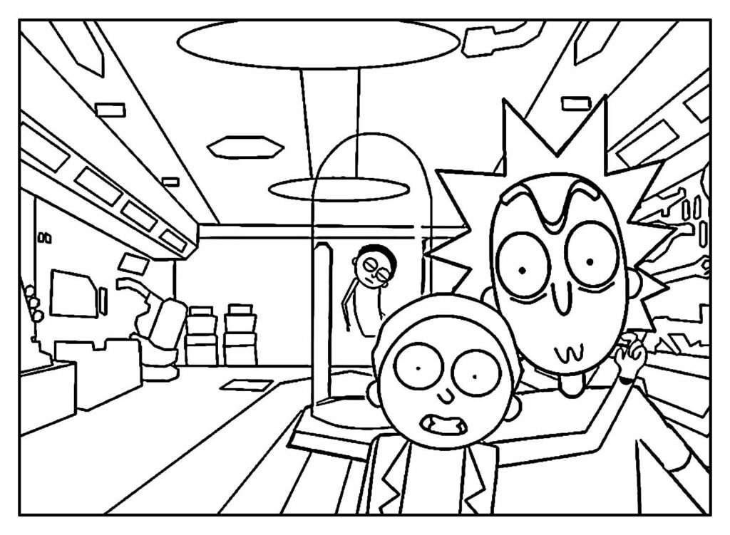 desenhos de rick e morty para colorir 23