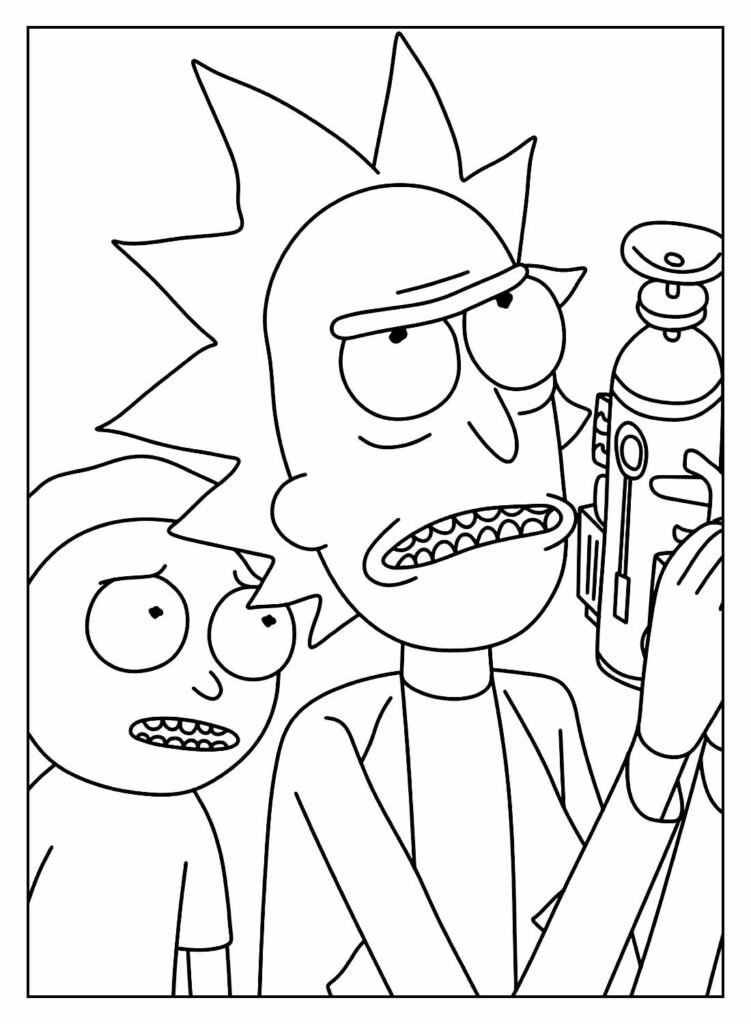 desenhos de rick e morty para colorir 29