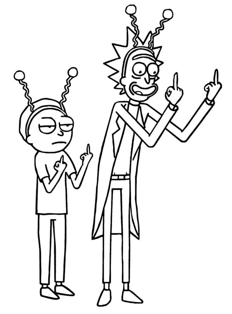 desenhos de rick e morty para colorir 4