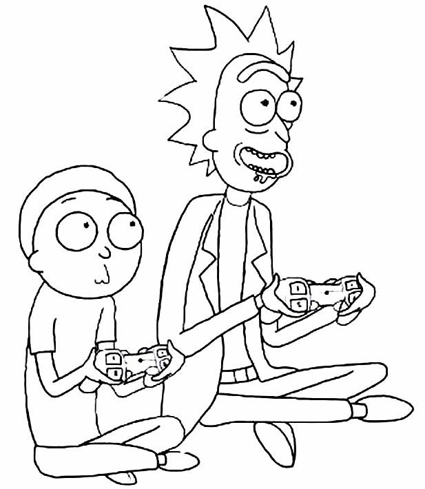 desenhos de ricky e morty para colorir 10