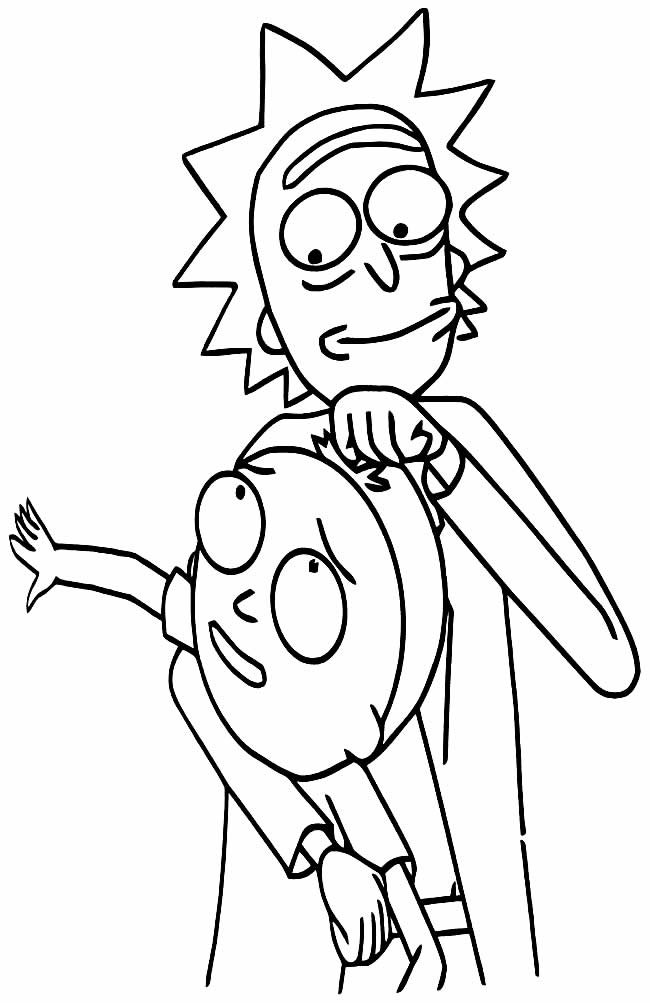 desenhos de ricky e morty para colorir 12