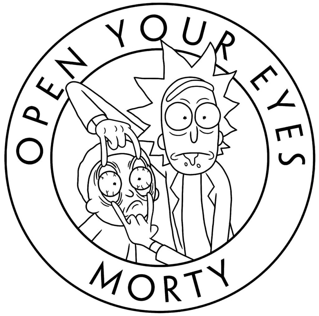 desenhos de ricky e morty para colorir 5