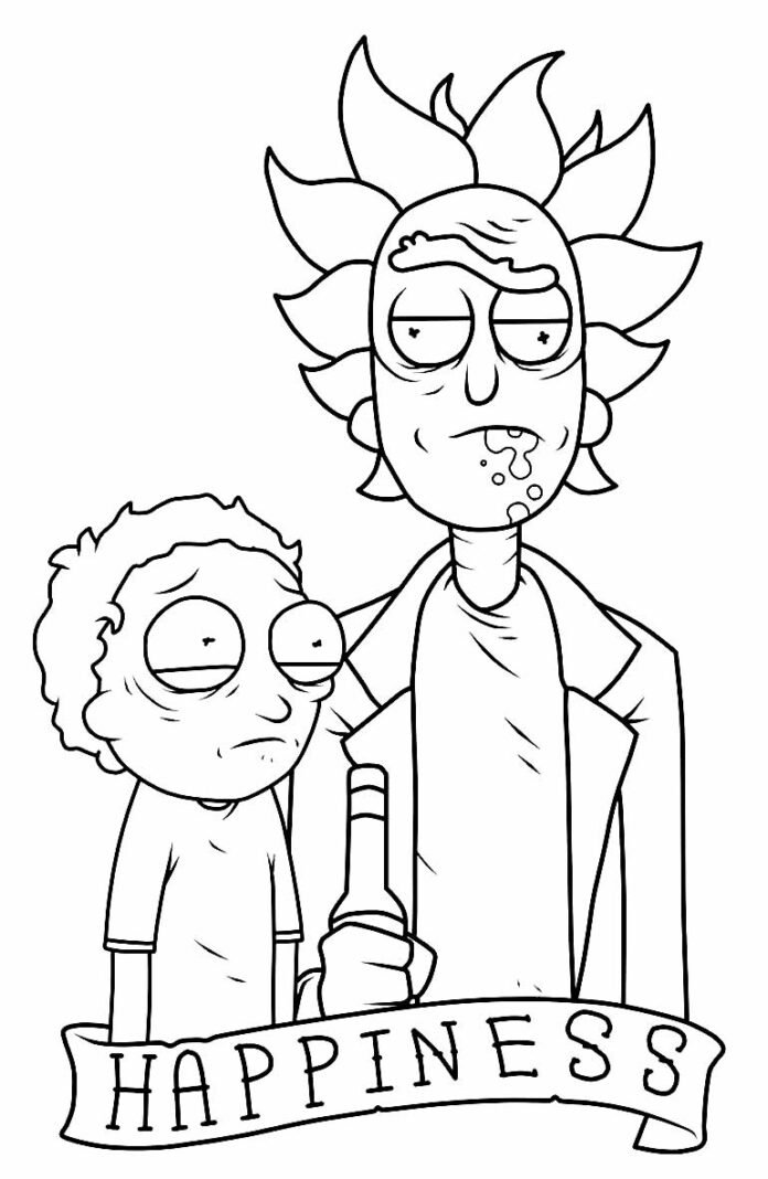 Desenhos do Rick e Morty para Colorir e Imprimir