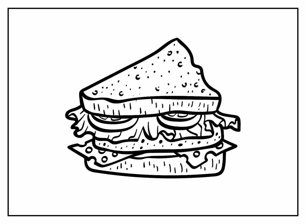desenhos de sanduiche para colorir 1
