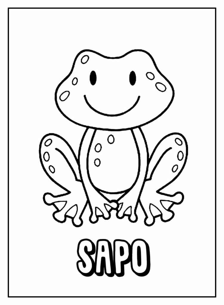 desenhos de sapos para colorir 11