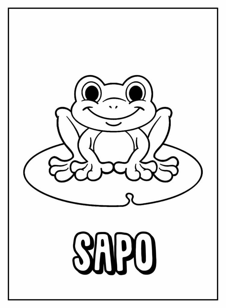 desenhos de sapos para colorir 7
