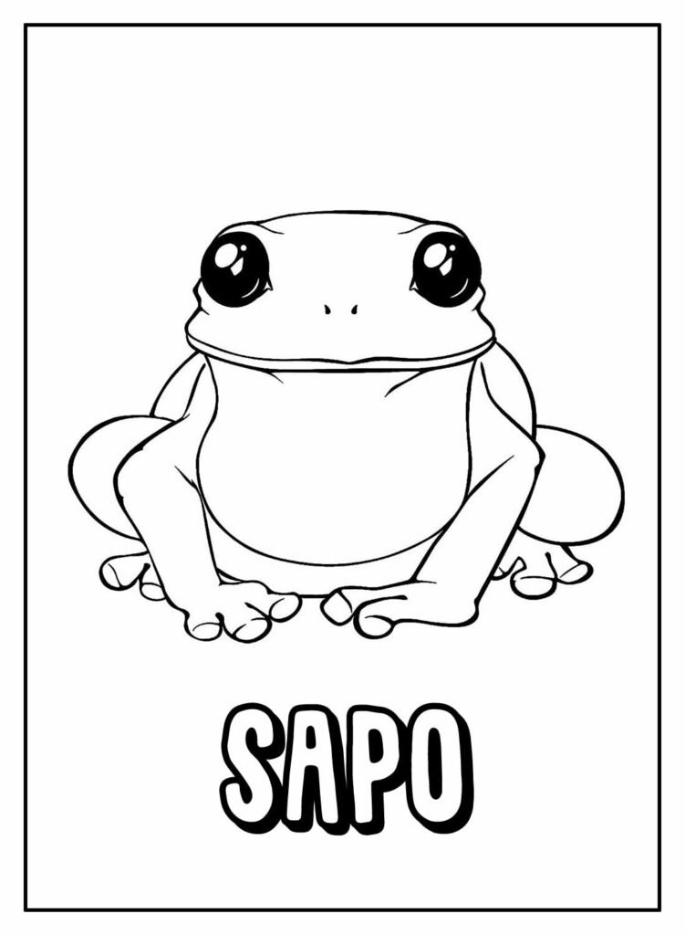 desenhos de sapos para colorir 8