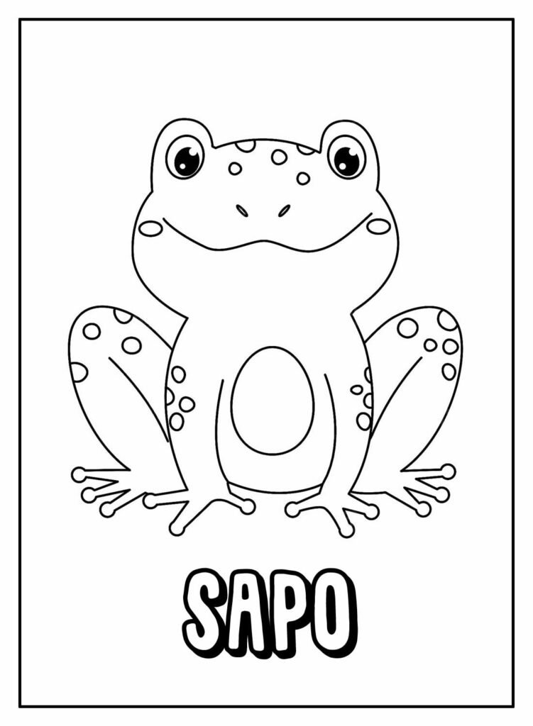 desenhos de sapos para colorir 9