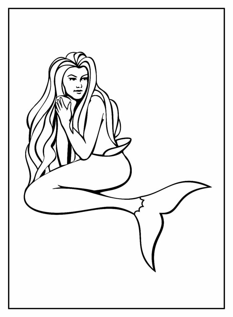 desenhos de sereia para colorir 19