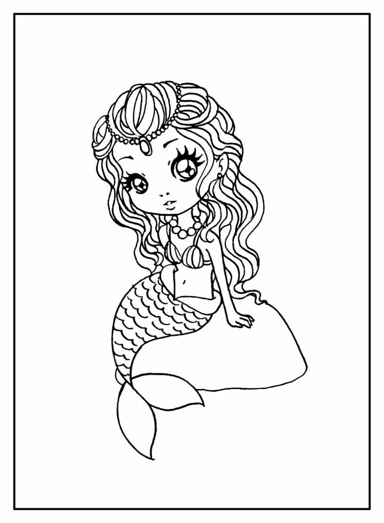 desenhos de sereia para colorir 22