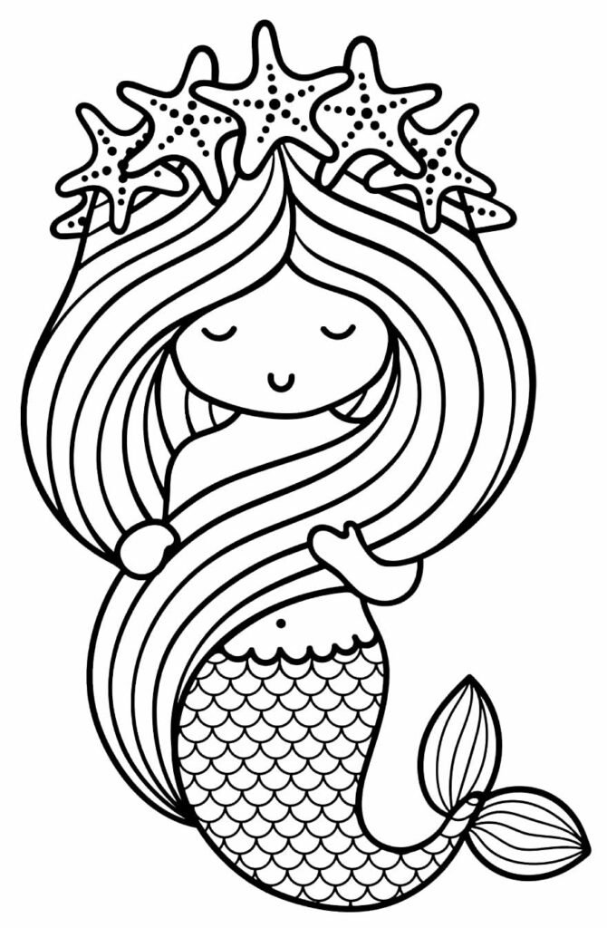 desenhos de sereia para colorir 23