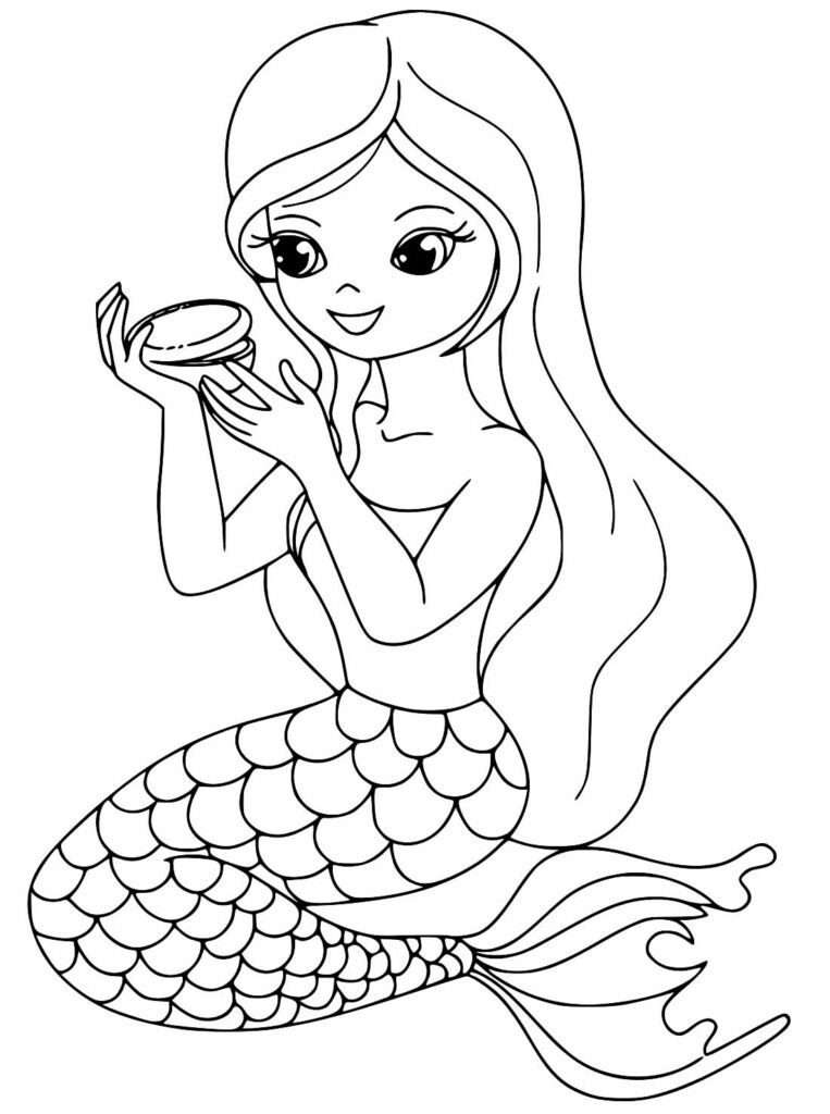 desenhos de sereia para colorir 26