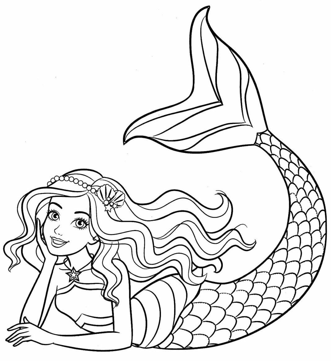 Desenhos de Sereia para Colorir e Imprimir