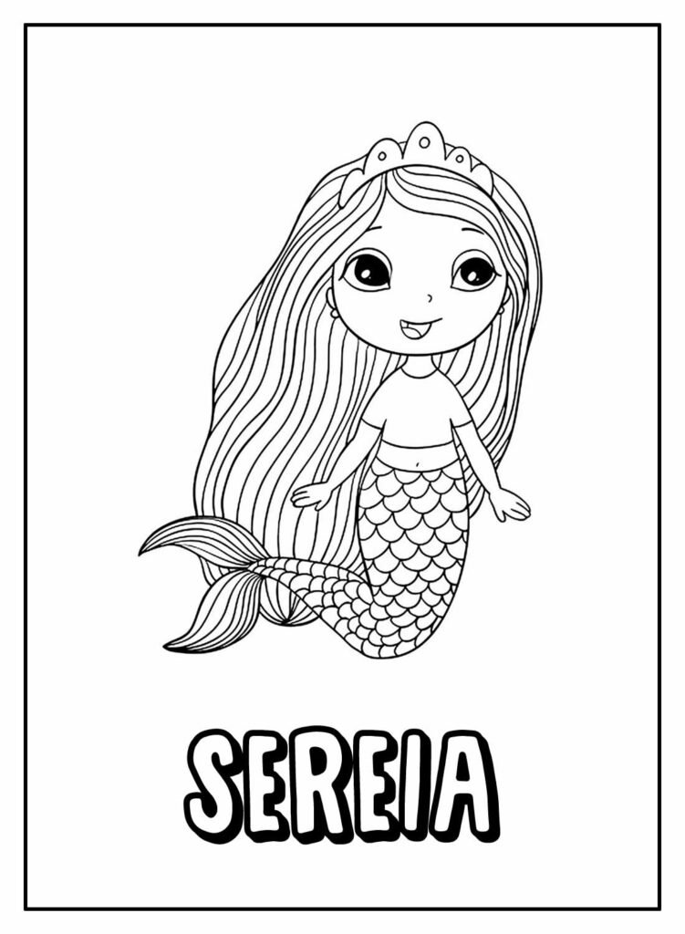 desenhos de sereia para colorir 31