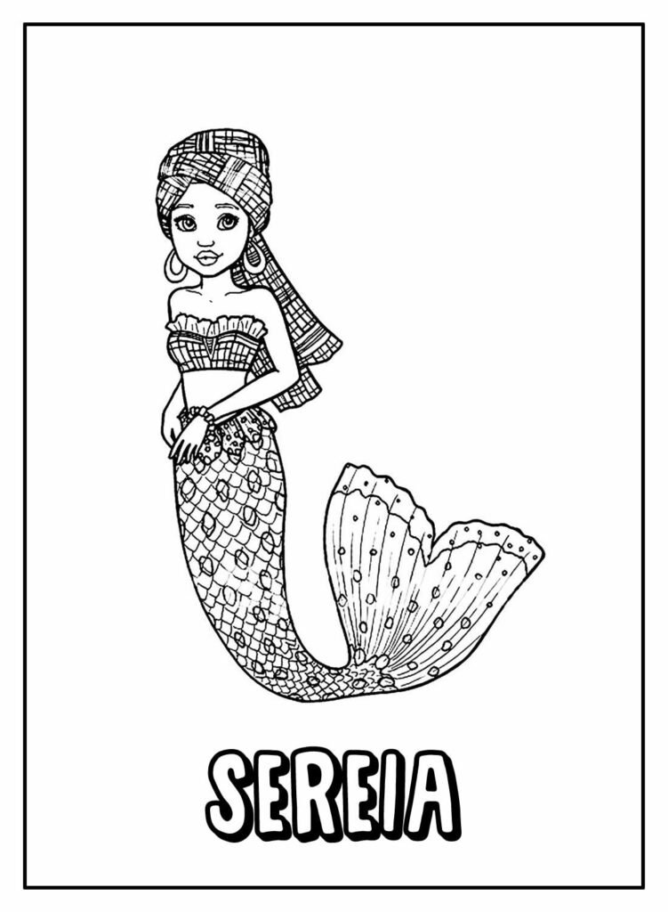 desenhos de sereia para colorir 33