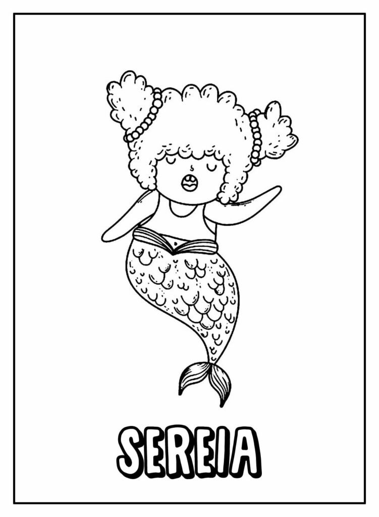 desenhos de sereia para colorir 34