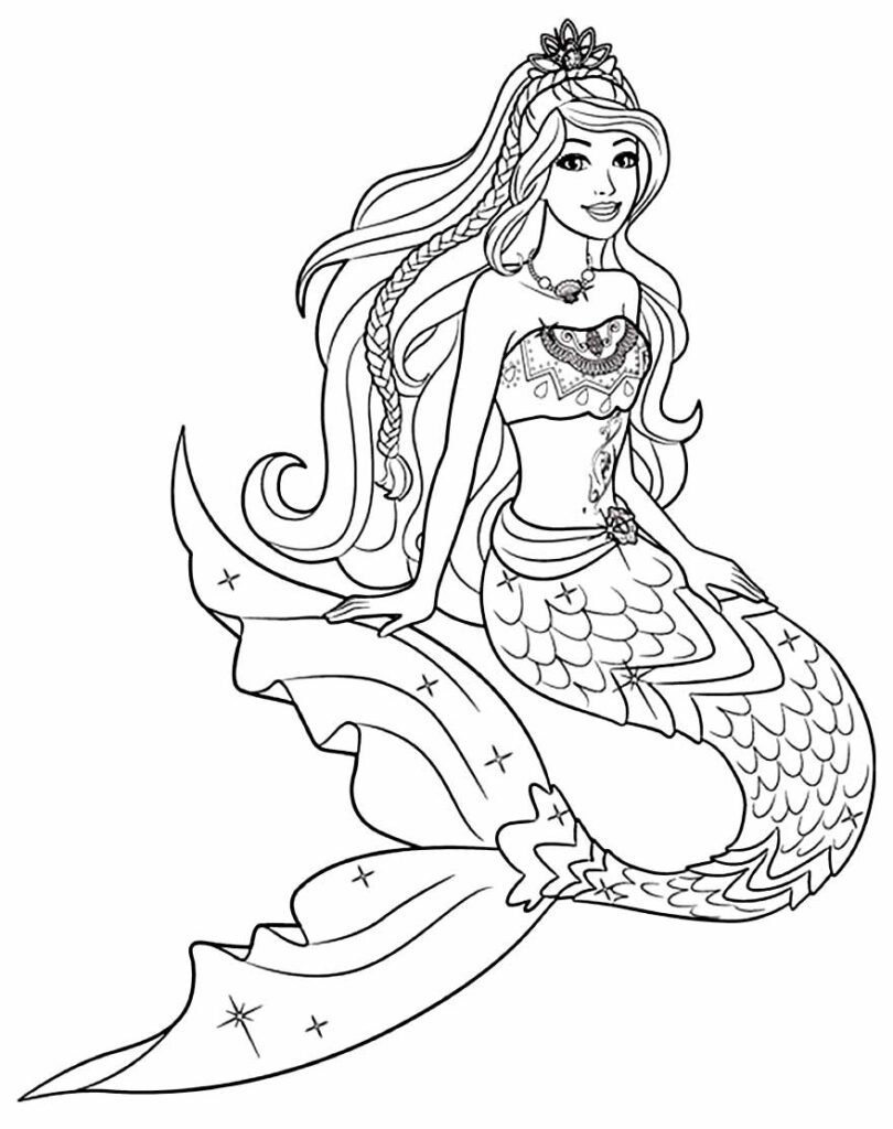 desenhos de sereia para colorir 4