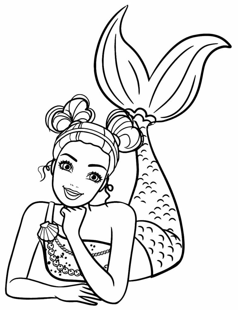 desenhos de sereia para colorir 5