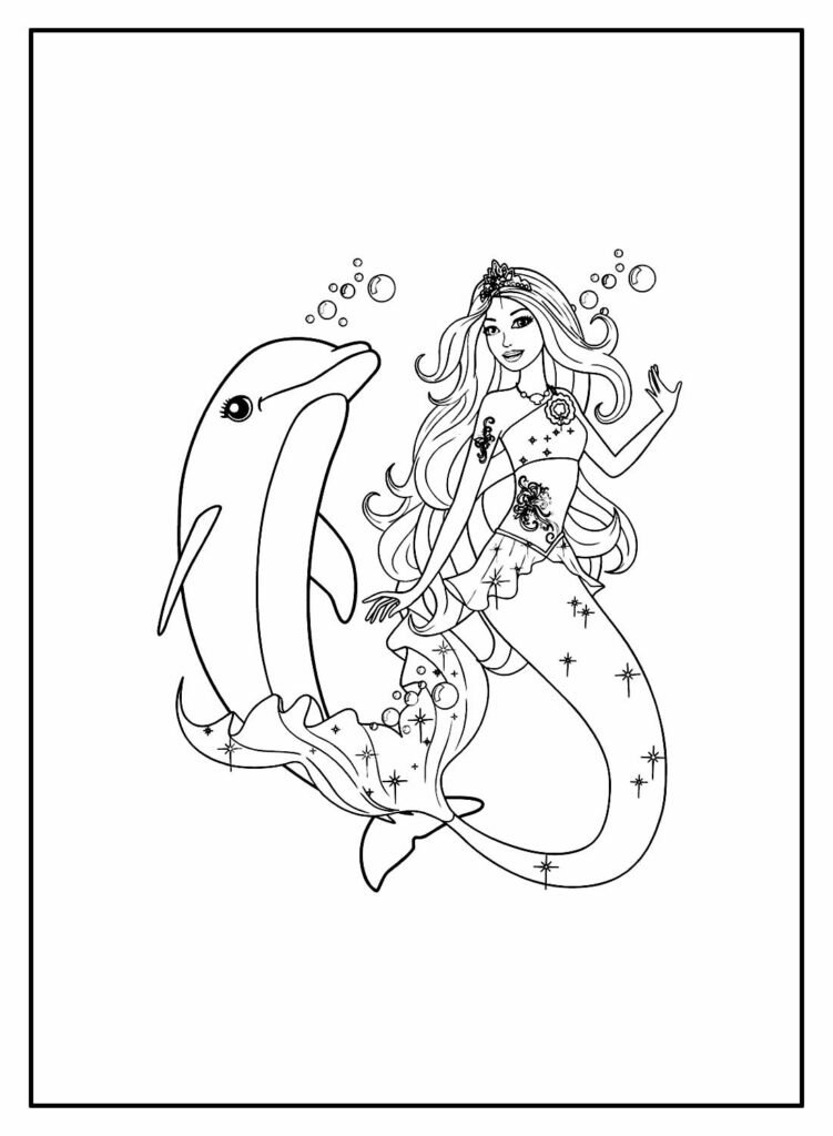 desenhos de sereia para colorir 6