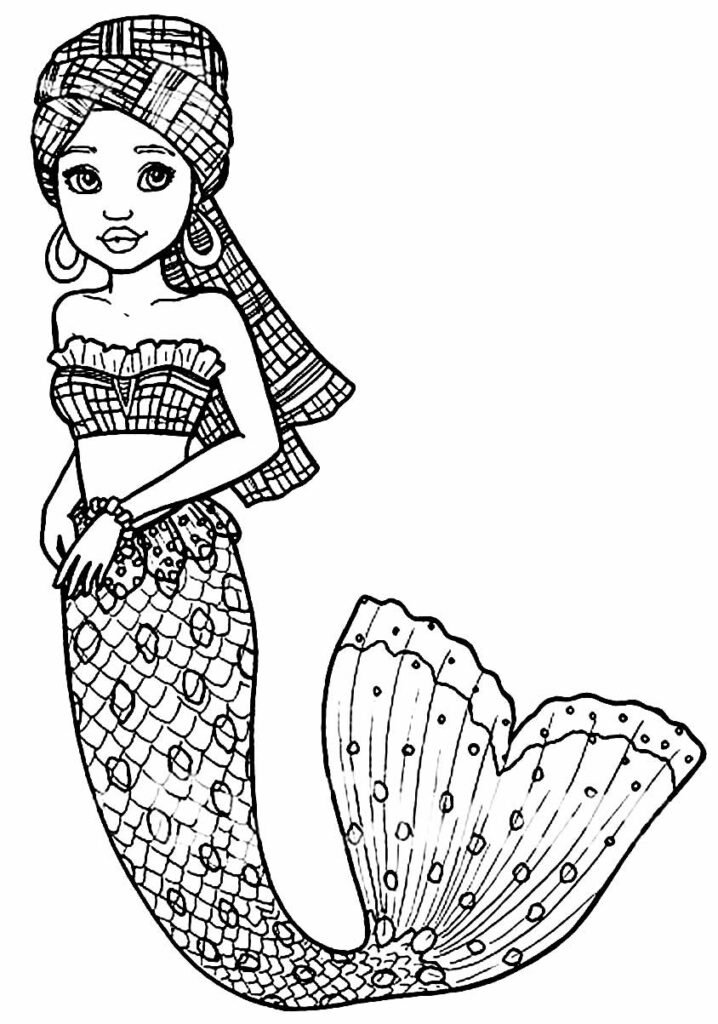 desenhos de sereia para colorir 8